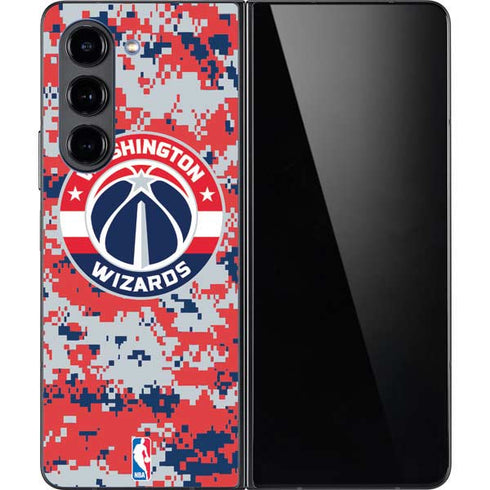 NBA Washington Wizards Camo Digi Galaxy Z Fold5 5G Skin