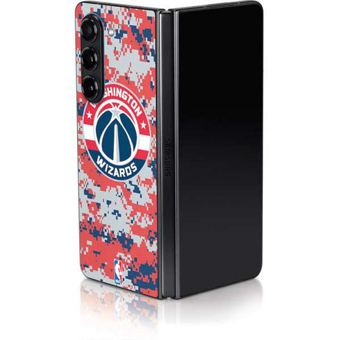NBA Washington Wizards Camo Digi Galaxy Z Fold5 5G Skin