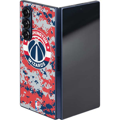 NBA Washington Wizards Camo Digi Galaxy Z Fold6 Skin