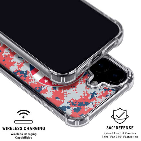 NBA Washington Wizards Camo Digi iPhone 16 Clear Case