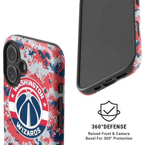 NBA Washington Wizards Camo Digi iPhone 16 Magsafe Impact Case