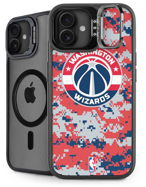 NBA Washington Wizards Camo Digi iPhone 16 Plus Kickstand Case