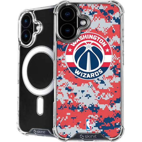 NBA Washington Wizards Camo Digi iPhone 16 Plus MagSafe Case