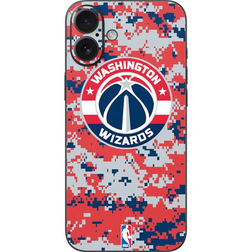 NBA Washington Wizards Camo Digi iPhone 16 Plus Skin