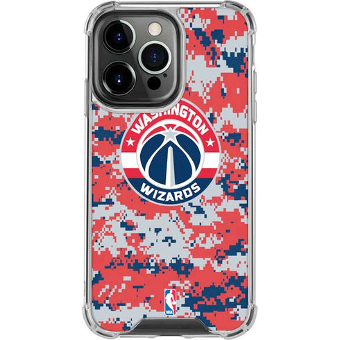 NBA Washington Wizards Camo Digi iPhone 16 Pro Clear Case