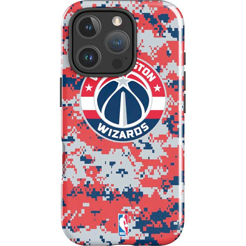 NBA Washington Wizards Camo Digi iPhone 16 Pro Impact Case