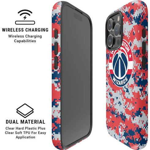 NBA Washington Wizards Camo Digi iPhone 16 Pro Max Magsafe Impact Case