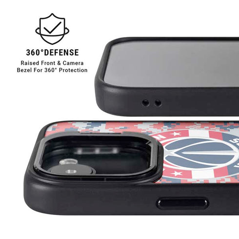 NBA Washington Wizards Camo Digi iPhone 16e Kickstand Case