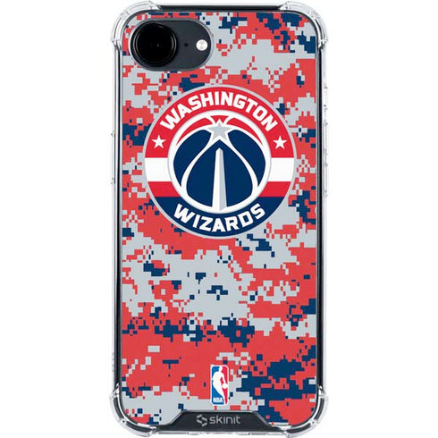 NBA Washington Wizards Camo Digi iPhone 16e Clear Case