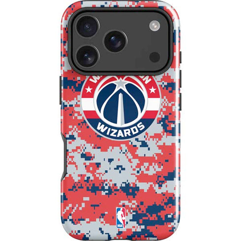 NBA Washington Wizards Camo Digi iPhone 18 Pro Impact Case