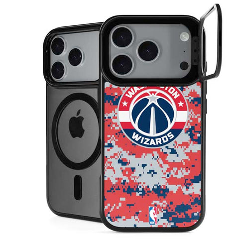 NBA Washington Wizards Camo Digi iPhone 18 Pro Kickstand Case