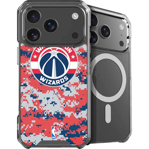 NBA Washington Wizards Camo Digi iPhone 18 Pro MagSafe Case