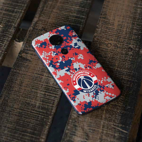 NBA Washington Wizards Camo Digi Moto E5 Plus Skin
