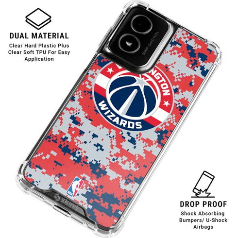 NBA Washington Wizards Camo Digi Moto G Power 5G (2024) Clear Case