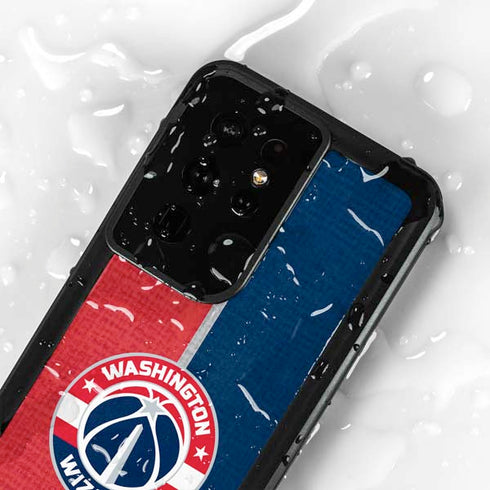 NBA Washington Wizards Canvas Split Galaxy S24 Ultra Waterproof Case
