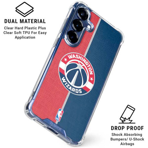 NBA Washington Wizards Canvas Split Galaxy S25 FE Clear Case