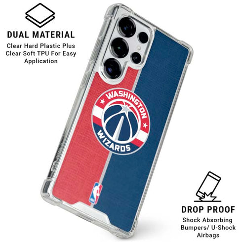 NBA Washington Wizards Canvas Split Galaxy S25 Ultra Clear Case