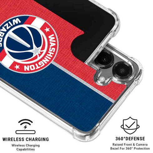 NBA Washington Wizards Canvas Split Galaxy S26 Clear Case