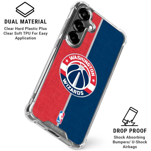 NBA Washington Wizards Canvas Split Galaxy S26 Clear Case