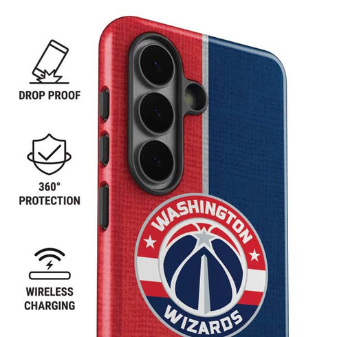 NBA Washington Wizards Canvas Split Galaxy S26 Plus Impact Case