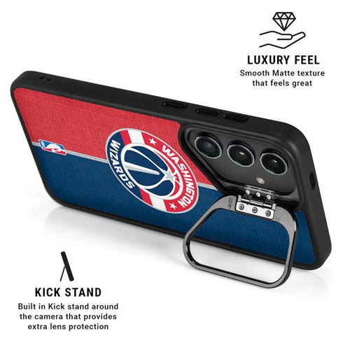 NBA Washington Wizards Canvas Split Galaxy S26 Plus Kickstand Case