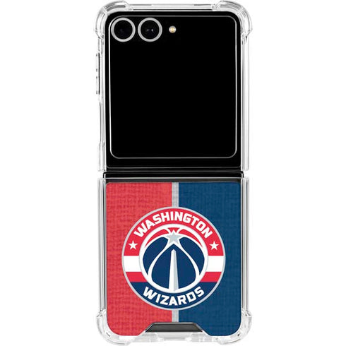 NBA Washington Wizards Canvas Split Galaxy Z Flip7 Clear Case