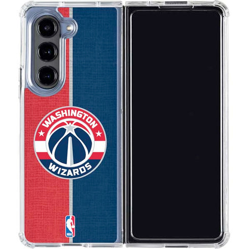 NBA Washington Wizards Canvas Split Galaxy Z Fold5 5G Clear Case