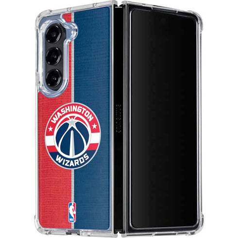 NBA Washington Wizards Canvas Split Galaxy Z Fold5 5G Clear Case