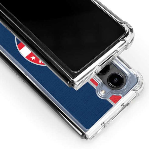 NBA Washington Wizards Canvas Split Galaxy Z Fold5 5G Clear Case