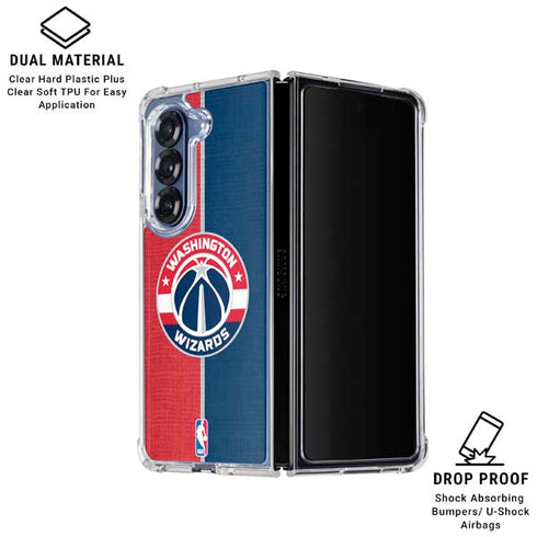 NBA Washington Wizards Canvas Split Galaxy Z Fold6 Clear Case