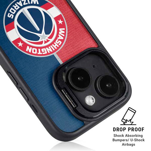 NBA Washington Wizards Canvas Split iPhone 14 Plus Kickstand Case