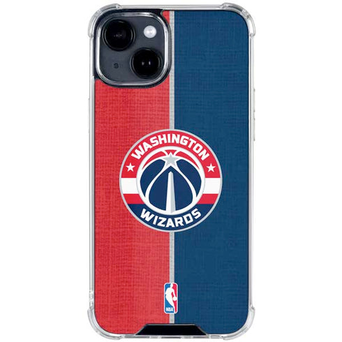 NBA Washington Wizards Canvas Split iPhone 15 Clear Case