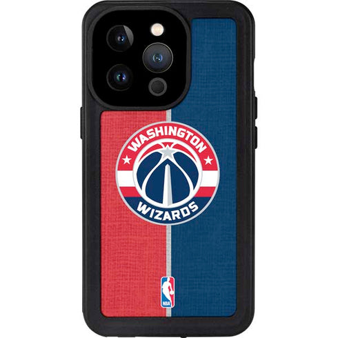 NBA Washington Wizards Canvas Split iPhone 15 Pro Waterproof Case