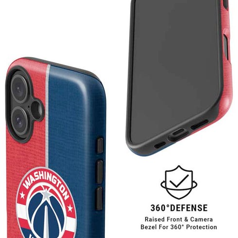 NBA Washington Wizards Canvas Split iPhone 16 Magsafe Impact Case