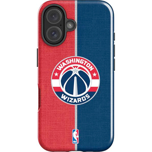 NBA Washington Wizards Canvas Split iPhone 16 Plus Impact Case