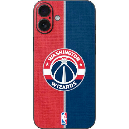 NBA Washington Wizards Canvas Split iPhone 16 Plus Skin