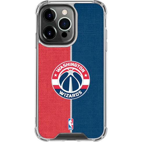 NBA Washington Wizards Canvas Split iPhone 16 Pro Clear Case