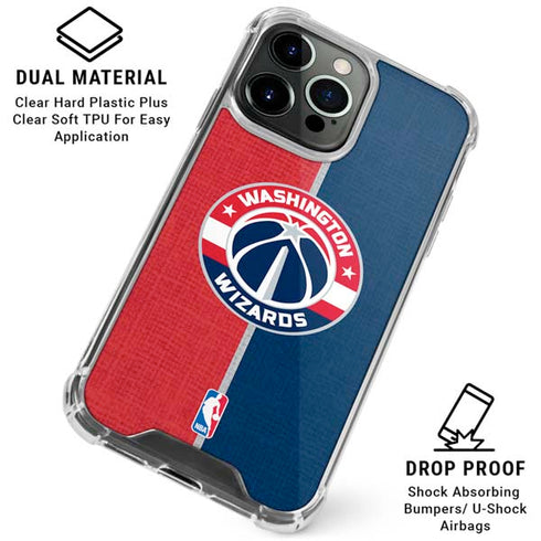 NBA Washington Wizards Canvas Split iPhone 16 Pro Clear Case