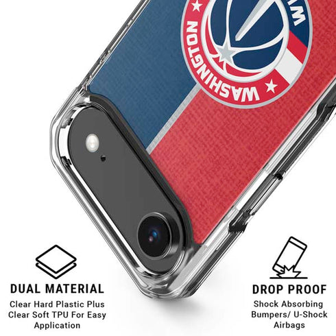 NBA Washington Wizards Canvas Split iPhone 17 Air Clear Case