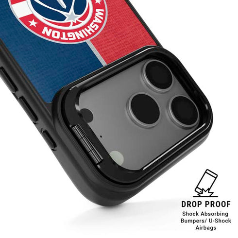 NBA Washington Wizards Canvas Split iPhone 17 Pro Kickstand Case
