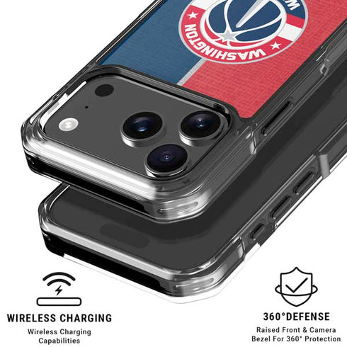 NBA Washington Wizards Canvas Split iPhone 17 Pro Max Clear Case