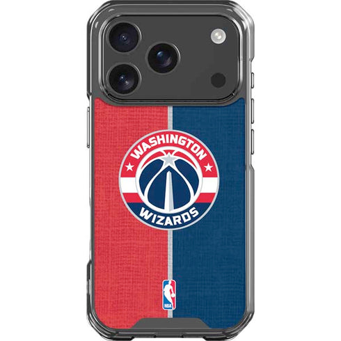 NBA Washington Wizards Canvas Split iPhone 18 Pro Clear Case