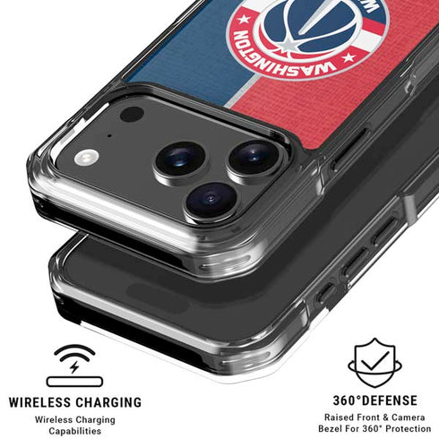 NBA Washington Wizards Canvas Split iPhone 18 Pro Clear Case