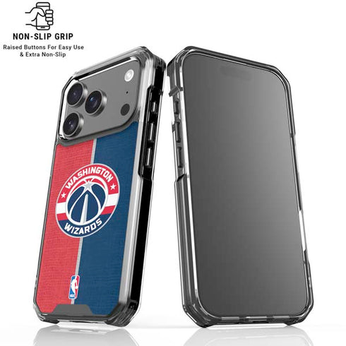 NBA Washington Wizards Canvas Split iPhone 18 Pro Clear Case