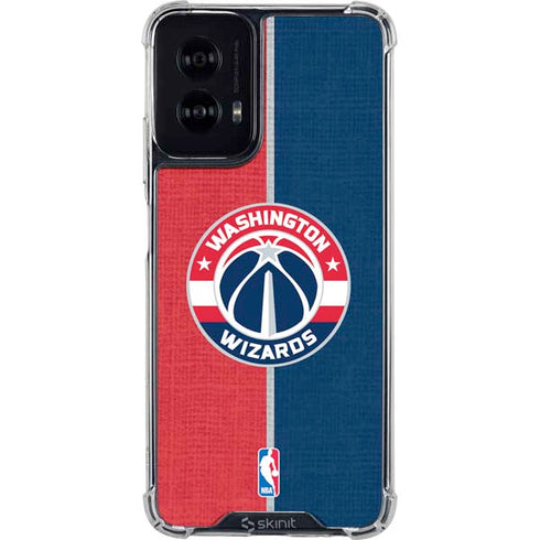 NBA Washington Wizards Canvas Split Moto G Power 5G (2024) Clear Case
