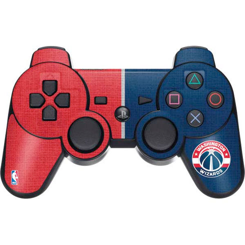 NBA Washington Wizards Canvas Split PS3 Dual Shock wireless controller Skin