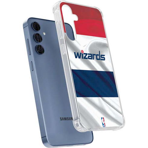 NBA Washington Wizards Home Jersey Galaxy A55 5G Clear Case