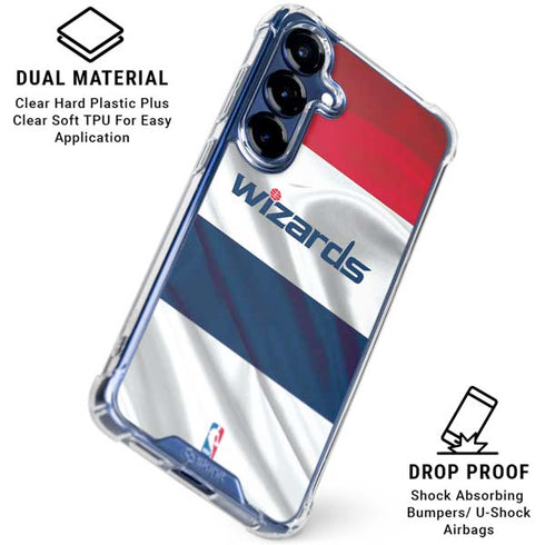 NBA Washington Wizards Home Jersey Galaxy S25 Plus Clear Case