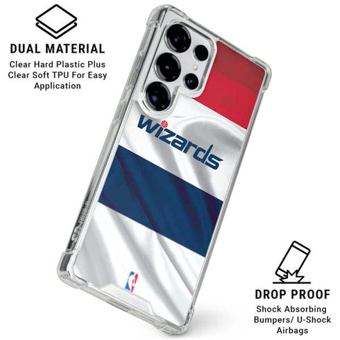 NBA Washington Wizards Home Jersey Galaxy S25 Ultra Clear Case