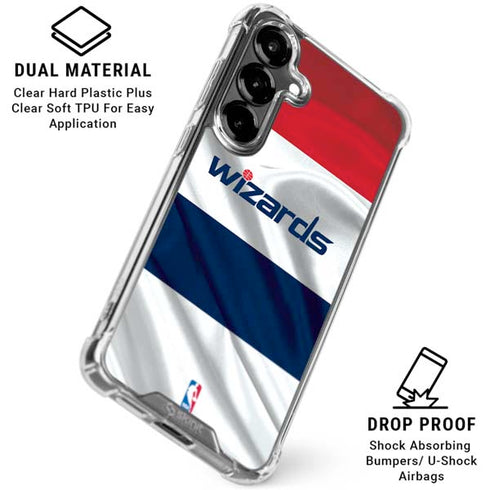 NBA Washington Wizards Home Jersey Galaxy S26 Plus Clear Case